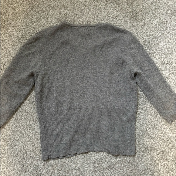 INC International Concepts gray cardigan sweater 100% WOOL medium​ - Picture 11 of 12
